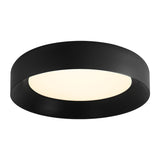 Bedroom Modern Black Circular LED Flush Mount Light Image - 9