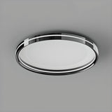 Bedroom Modern Black Round Flush Mount Ceiling Light Image - 16