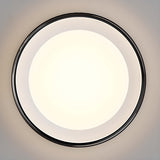 Bedroom Modern Black Round Flush Mount Ceiling Light Image - 22