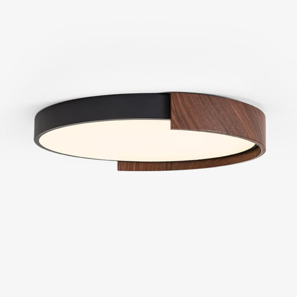 Bedroom Modern Black Round LED Flush Mount Light Image - 7