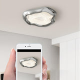 Bedroom Modern Chrome LED Flush Mount Ceiling Light Image - 15