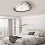 Bedroom Modern Chrome LED Flush Mount Ceiling Light Image - 2