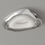 Bedroom Modern Chrome LED Flush Mount Ceiling Light Image - 8