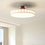 Bedroom Modern Circular LED Semi-Flush Mount Light Image - 1