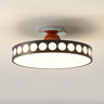 Bedroom Modern Circular LED Semi-Flush Mount Light Image - 11