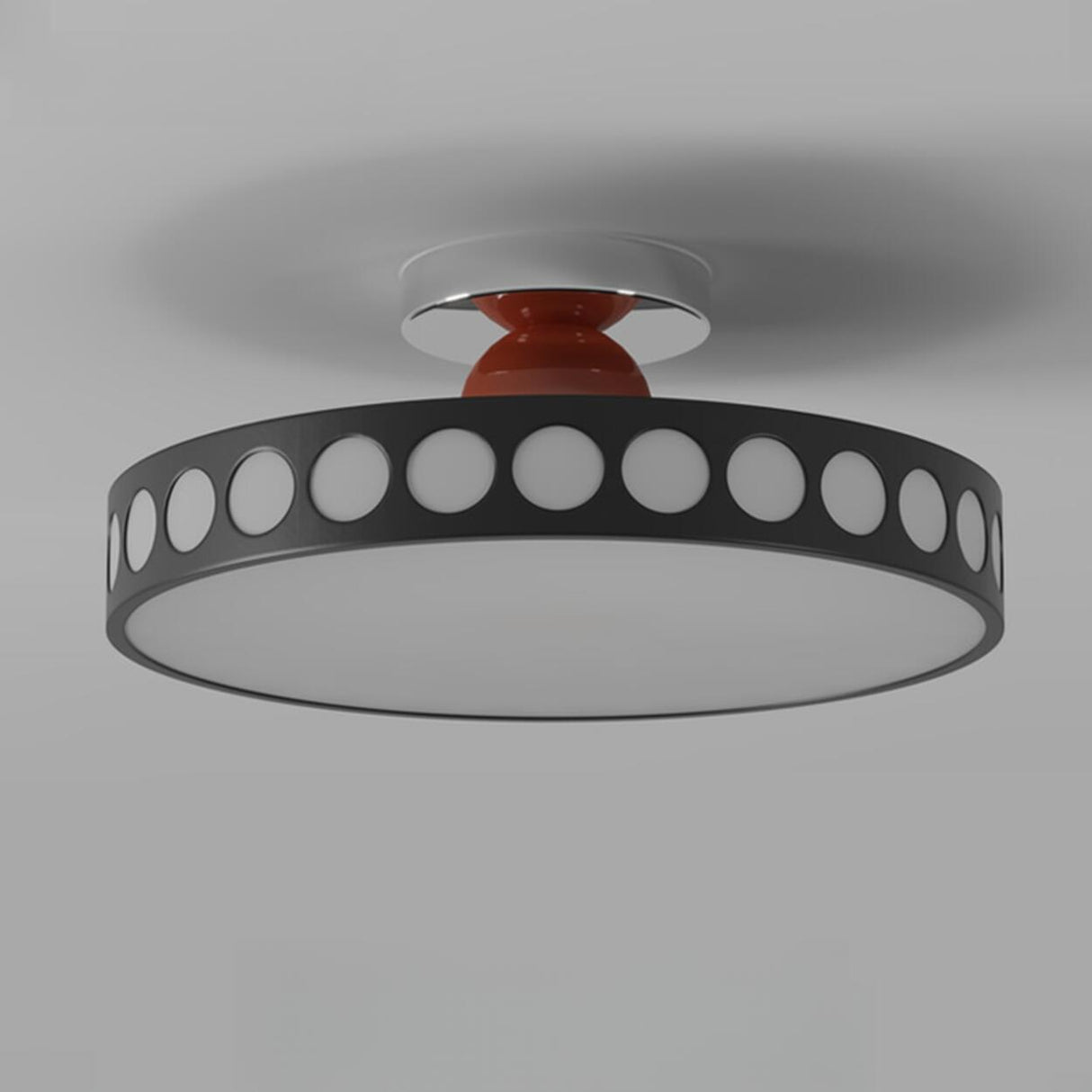 Bedroom Modern Circular LED Semi-Flush Mount Light Image - 13