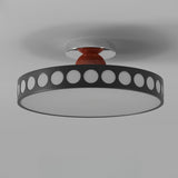 Bedroom Modern Circular LED Semi-Flush Mount Light Image - 13