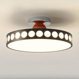 Bedroom Modern Circular LED Semi-Flush Mount Light Image - 15