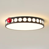 Bedroom Modern Circular LED Semi-Flush Mount Light Image - 3