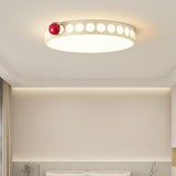 Bedroom Modern Circular LED Semi-Flush Mount Light Image - 4