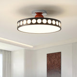 Bedroom Modern Circular LED Semi-Flush Mount Light Image - 8