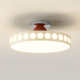 Bedroom Modern Circular LED Semi-Flush Mount Light Image - 9