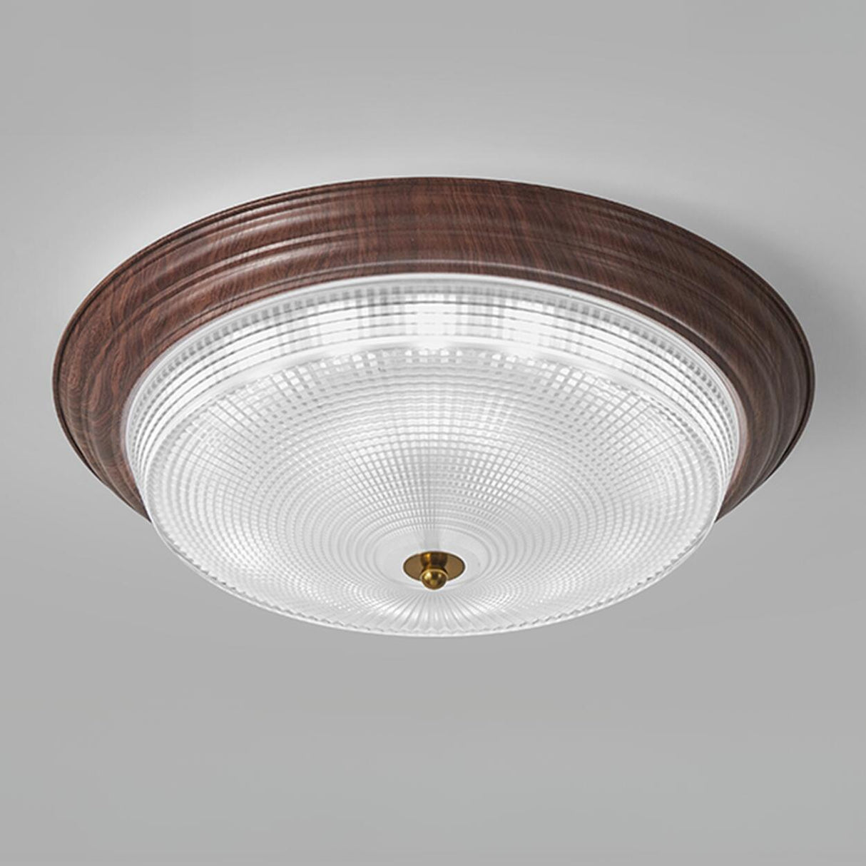 Bedroom Modern Cocoa Drum Flush Mount Ceiling Light Image - 11