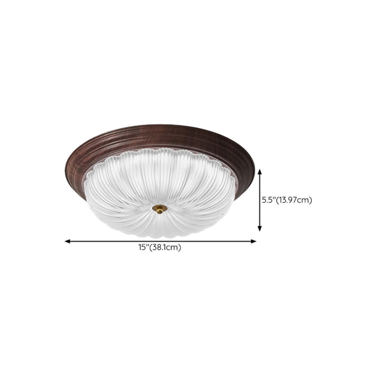 Bedroom Modern Cocoa Drum Flush Mount Ceiling Light Image - 19