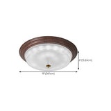 Bedroom Modern Cocoa Drum Flush Mount Ceiling Light Image - 21