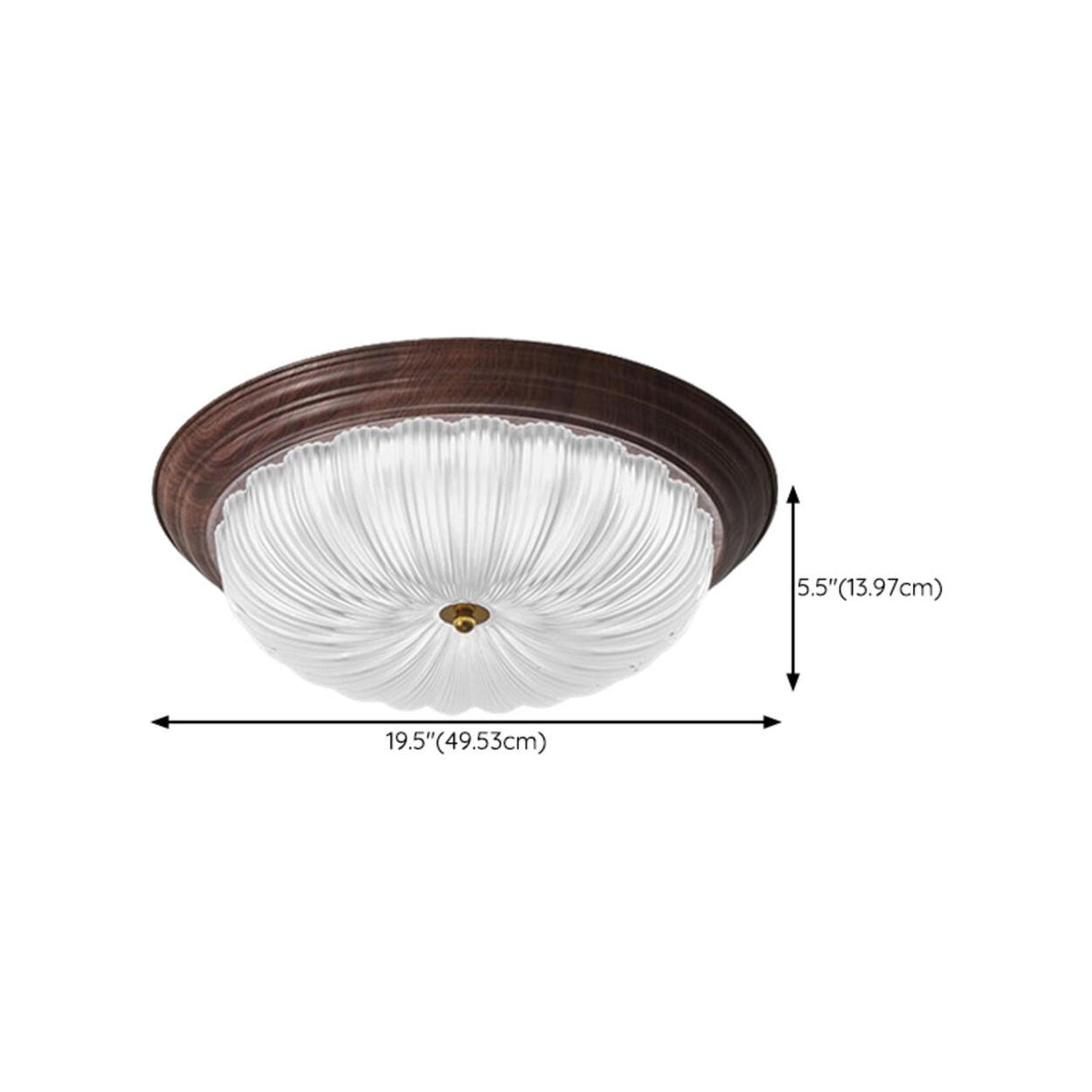 Bedroom Modern Cocoa Drum Flush Mount Ceiling Light Image - 22