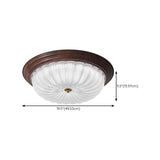 Bedroom Modern Cocoa Drum Flush Mount Ceiling Light Image - 22