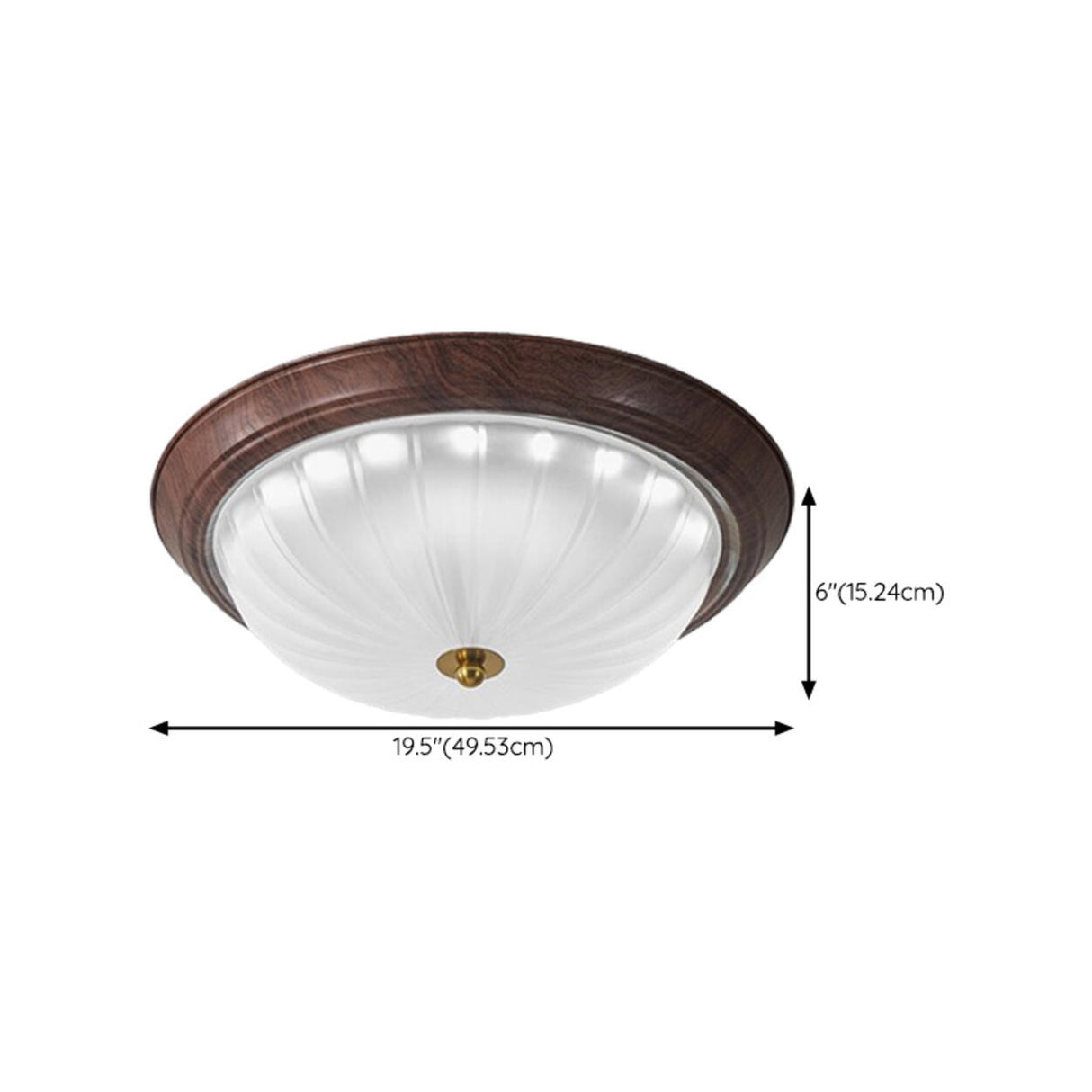 Bedroom Modern Cocoa Drum Flush Mount Ceiling Light Image - 23