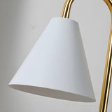 Bedroom Modern Cone Lampshade Wood Base Table Lamp Image - 14