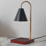 Bedroom Modern Cone Lampshade Wood Base Table Lamp Image - 2