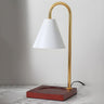 Bedroom Modern Cone Lampshade Wood Base Table Lamp Image - 3