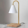 Bedroom Modern Cone Lampshade Wood Base Table Lamp Image - 9