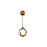 Bedroom Modern Glass Globe Gold Wall Mounted Sconce Image - 11