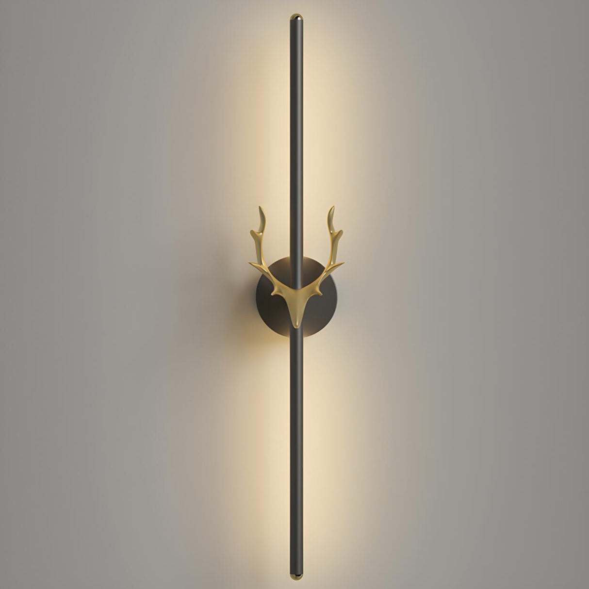 Bedroom Modern Gold Antler and Vertical Wall Sconce Image - 11