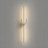 Bedroom Modern Gold Antler and Vertical Wall Sconce Image - 7