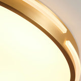 Bedroom Modern Gold Circle Flush Mount Ceiling Light Image - 10