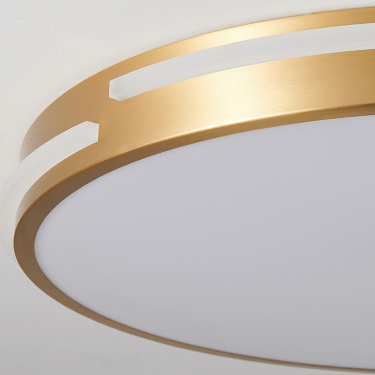 Bedroom Modern Gold Circle Flush Mount Ceiling Light Image - 11