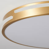 Bedroom Modern Gold Circle Flush Mount Ceiling Light Image - 11