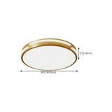 Bedroom Modern Gold Circle Flush Mount Ceiling Light Image - 13