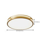 Bedroom Modern Gold Circle Flush Mount Ceiling Light Image - 14