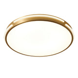 Bedroom Modern Gold Circle Flush Mount Ceiling Light Image - 5