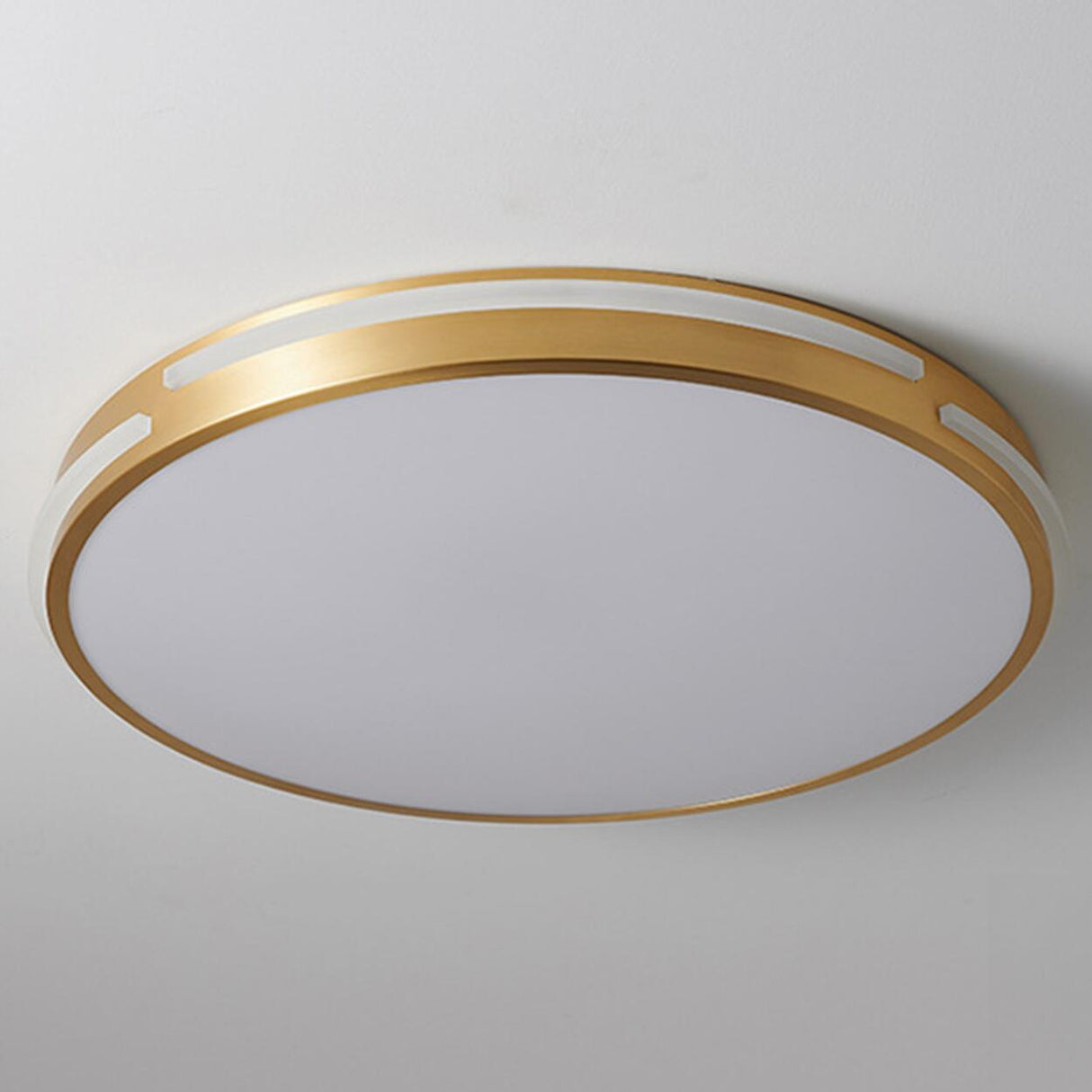 Bedroom Modern Gold Circle Flush Mount Ceiling Light Image - 9