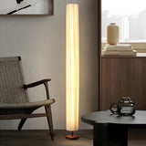 Bedroom Modern Rectangular Column Wood Floor Lamp Image - 11