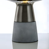 Bedroom Modern Smoke Grey Glass Cup Shape Table Lamp Image - 10