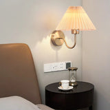 Bedroom Modern White Cone Shade Vanity Light Fixture Image - 1