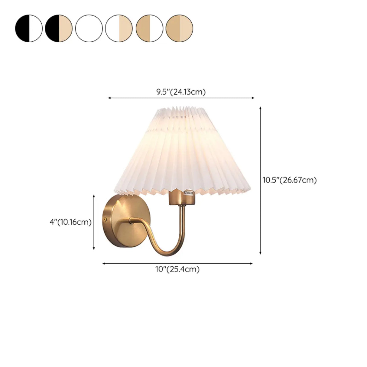 Bedroom Modern White Cone Shade Vanity Light Fixture 