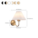 Bedroom Modern White Cone Shade Vanity Light Fixture #size