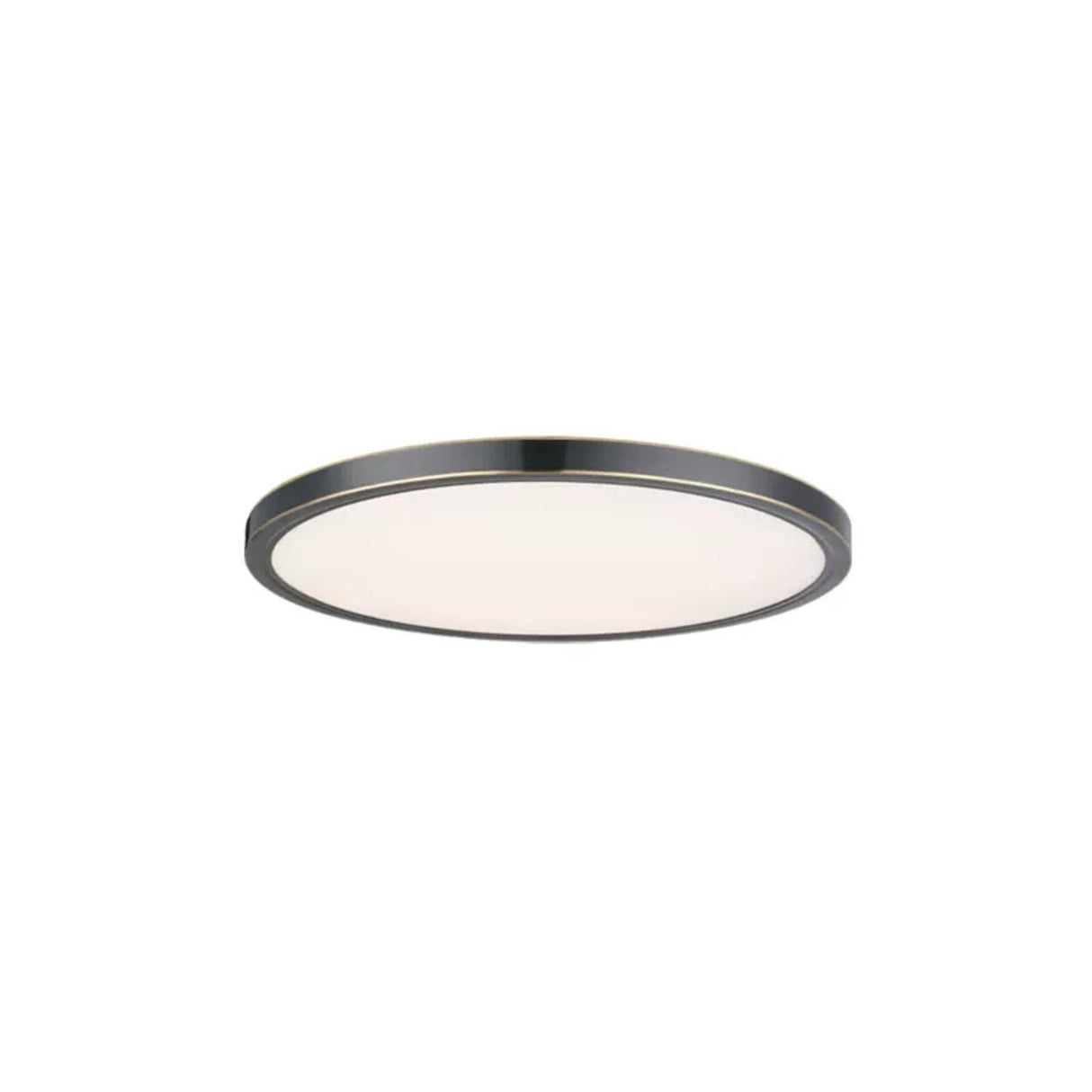 Bedroom Modish Black Round Flush Mount Ceiling Light Image - 6