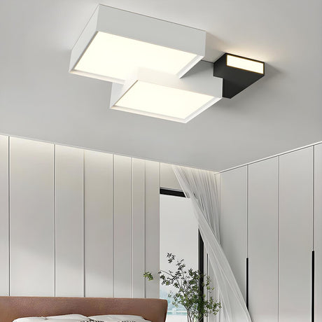 Bedroom Modish Triple Round LED Flush Mount Light Image - 2