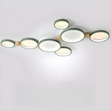 Bedroom Modular Grey Circle Flush Mount Light 6-Light Image - 10