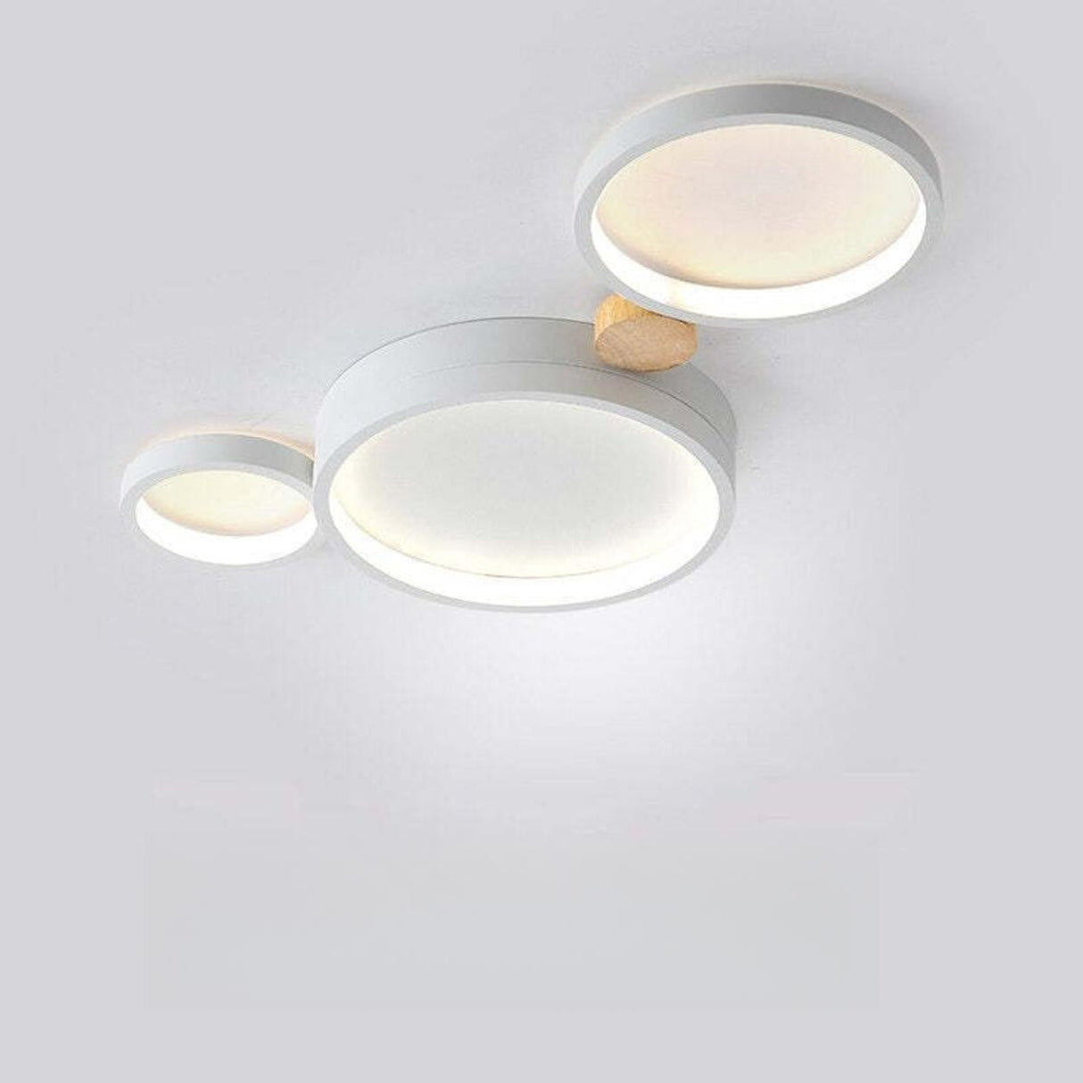 Bedroom Modular Grey Circle Flush Mount Light 6-Light Image - 11