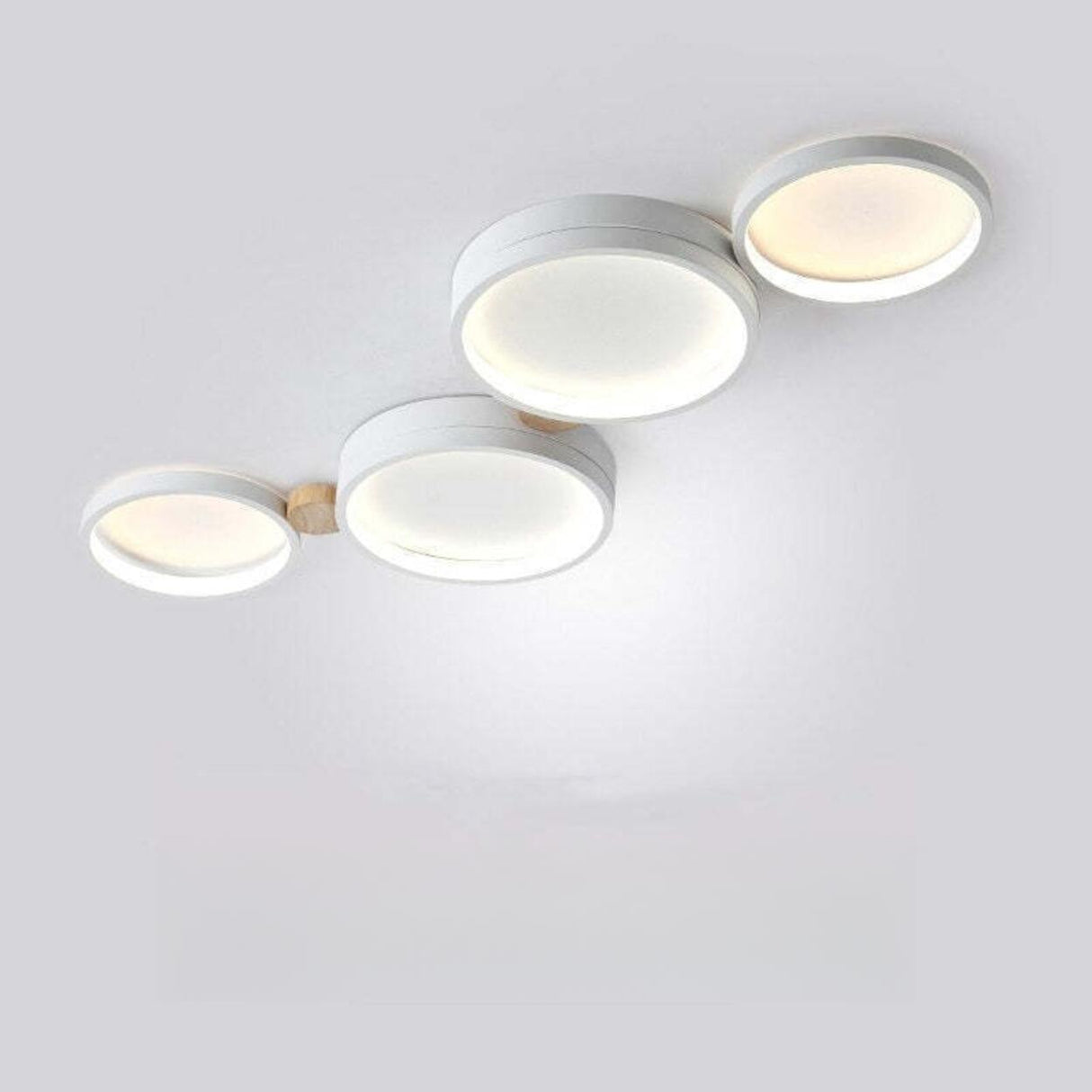 Bedroom Modular Grey Circle Flush Mount Light 6-Light Image - 12