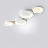 Bedroom Modular Grey Circle Flush Mount Light 6-Light Image - 12