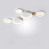 Bedroom Modular Grey Circle Flush Mount Light 6-Light Image - 13