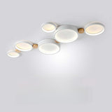 Bedroom Modular Grey Circle Flush Mount Light 6-Light Image - 14