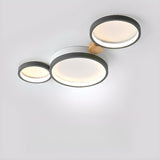 Bedroom Modular Grey Circle Flush Mount Light 6-Light Image - 16